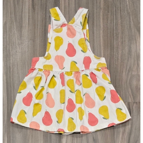 Just One You Baby Girls Dress Jumper Fruit Pattern Adjustable Straps Sz 18 month - Picture 2 of 5